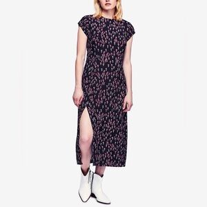 Free People Corrie Printed Midi Dress Size 2